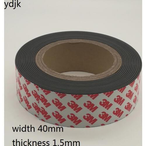 1 Meter Rubber Magnet 40*1.5 mm self Adhesive Flexible Magnetic Strip Rubber Magnet Tape width 40mm thickness 1.5mm 40 x 1.5