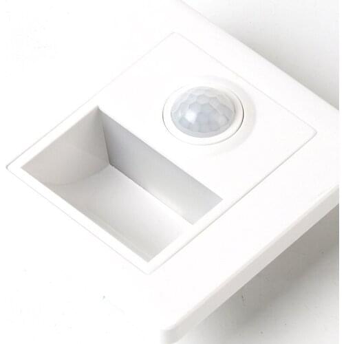 10pcs AC 220V 86X86 type panel embedded motion sensor LED night light corridor stairs aisle atmosphere lamp