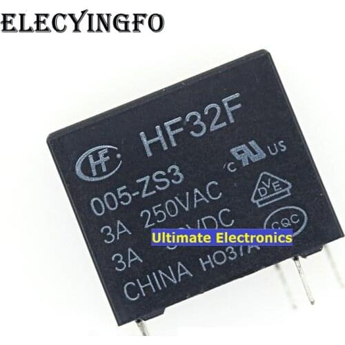 10PCS HF32F- JZC-32F-005-ZS-ZS3 JZC-32F-012-ZS-ZS3 JZC-32F-024-ZS-ZS3 3A 5 FEET Relays