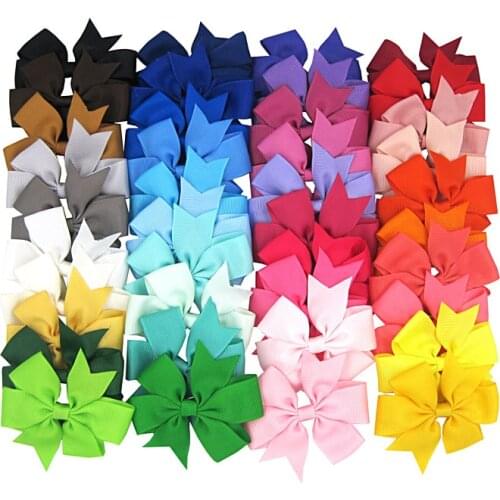 10 Pcs Grosgrain Ribbon Hair Bows with Clip for Cute Baby Girls Colorful DIY Barrettes Kids Hair Accessories