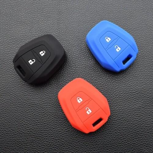 10 units Silicone rubber car key cover case for For ISUZU DMAX D-MAX MUX TRUCK UTE 2 button remote key shell protected