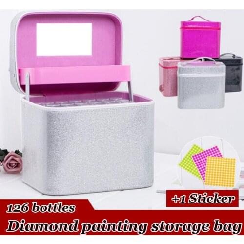 126 bottle Diamond Painting Accessory Case Clear Plastic Beads Display Storage Box For Diamond Embroidery Cross Stitch Tools