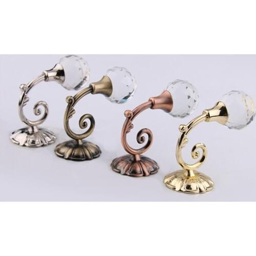 2 Pieces Crystal Metal Wall Hook Curtain Accessories Home Decoration