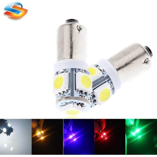 200pcs 12V 24V BA9S 5050 5 SMD LED T11 T4W H6W Car Interior Reading Side Wedge Lamps Clearance Light Bulbs