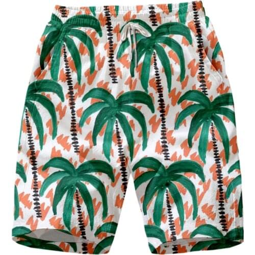 2020 Summer African Beach Coconut Tree Print Board Custom Man Shorts