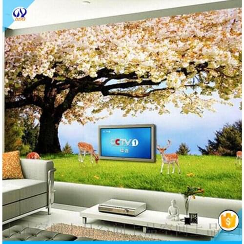 2021 Large non-woven wallpaper murals modern living room TV sofa background dream tree AS-CX wallpaper mural
