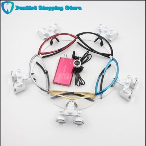 3.5X420mm Dental Surgical Loupe Magnifier, Binocular Magnifier with LED Head Light Lamp Freeshipping Dental Loupes