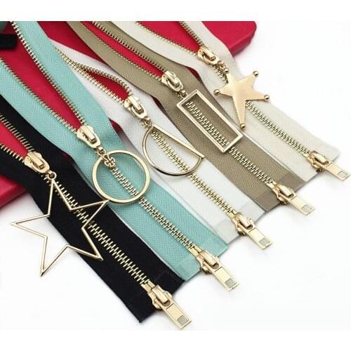 5# double sliders zipper detachable two way lighting for down jacket coat 80cm 100cm 120cm 2pcs metal zipper for sewing