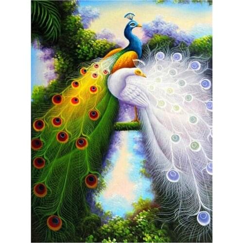 5D DIY Full Round/Square Diamond Painting Animal Peacock 3D Embroidery Cross Stitch Rhinestone Mosaic Home Decor Gift YY008