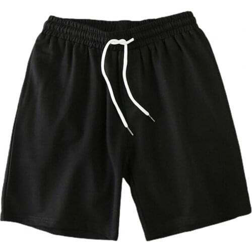 Activewear Shorts Solid Color Stretchy Waistband Summer Plus Size Wide Leg Straight-leg Beach Shorts for Beach