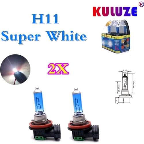 H11 automobile halogen bulb 12v55w low beam fog bulb ultra white headlamp 100W plastic box packaging