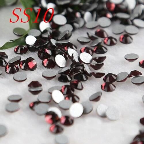 Free Shipping! 1440pcs/Lot, ss10 deep amethyst Flat Back Nail Art Non Hotfix Rhinestones