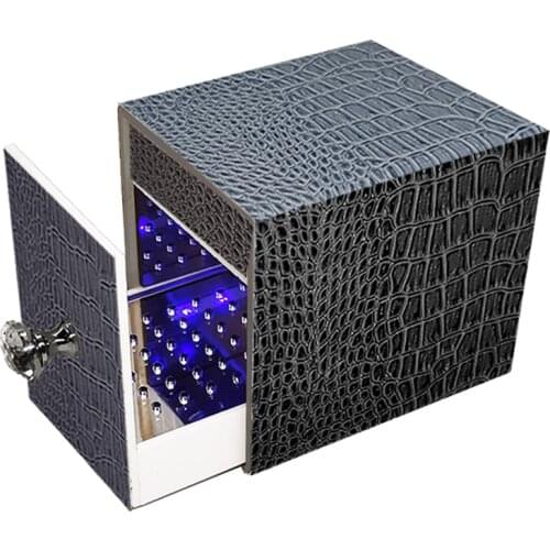 Disinfecting 40 Holes Nail Art Drill Bits Empty Storage Box Acrylic Holder Display 40 Grids Nail Art Drill Bit Disinfection Case