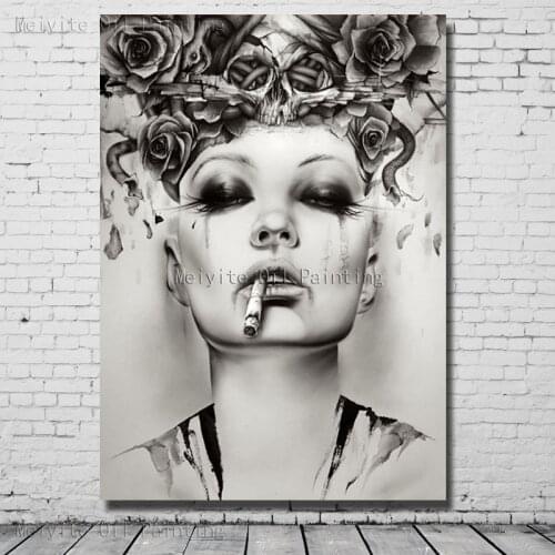 Artist Paints Handmade Abstract Modern Women Oil Painting on Canvas Wall Pictures Home Decoration no Framed Big Size