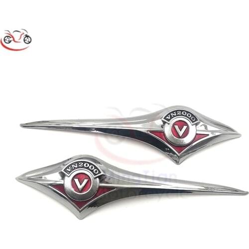 For Kawasaki Vulcan VN2000 Classic Motorcycle Chrome Fuel Gas Tank Emblem Badge 3D Decals Stickers Decal