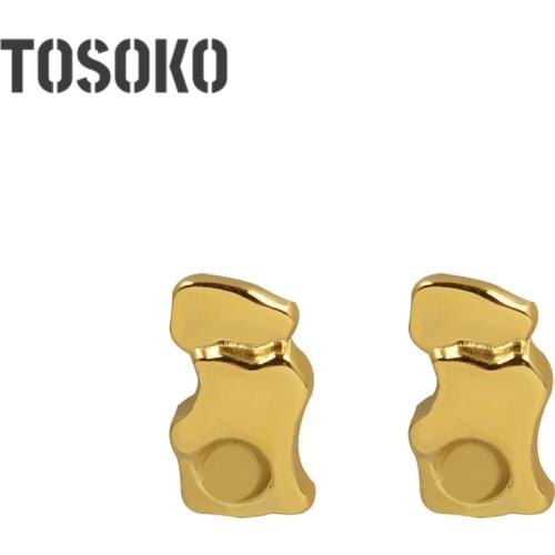 TOSOKO Stainless Steel Jewelry Special Shaped Geometric Earring Set Womens Fashion Pendant Necklace BSP1052 BSF455