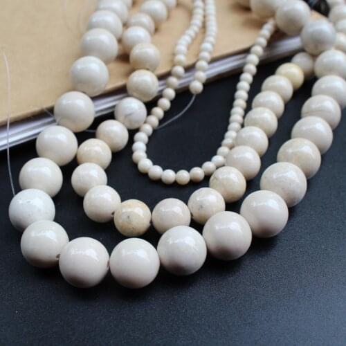 15.5" 4mm 6mm 8mm 10mm 12MM Natural Riverstone beads Round Fashion beads for jewelry Bracelet Necklace Earring DIY making