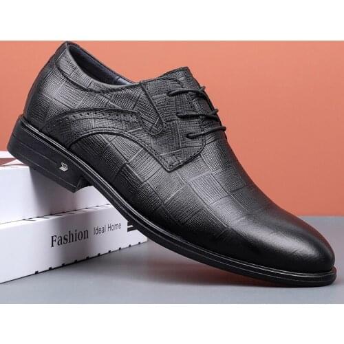 High Quality Business Shoes Men Fashion Man Casual Shoes Spring Autumn Mens Oxfords Genuine Leather Dress Shoes Formal Footwear