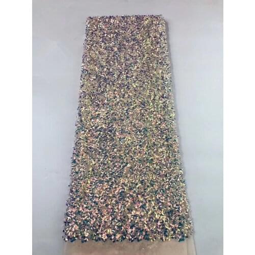 The latest full-body Symphony sequins Nigeria lace fabric 2020 high-quality sequin lace fabric embroidery popular ladies dance