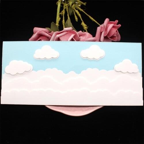 Cloud Border Slimline Metal Cutting Dies for DIY Scrapbooking/photo album Decorative Embossing DIY Paper Card