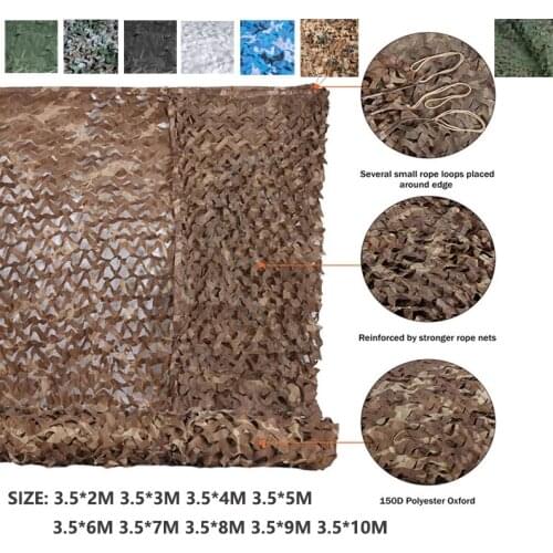 2x3m 2x4m 2x5m 2x6m 2x10m Hunting Military Camouflage Nets Desert Camo netting Camping Sun Shelter Garden Car Cover Tent Shade