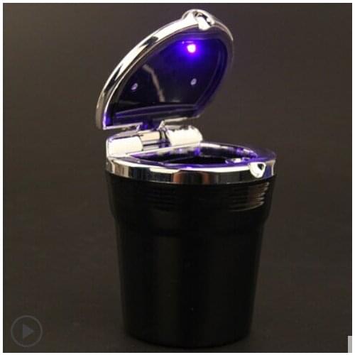 Car-Styling Car Cigarette ashtray with LED lamp For FIAT 500 Tipo Punto Freemont Cross Coroma Panda Idea Palio