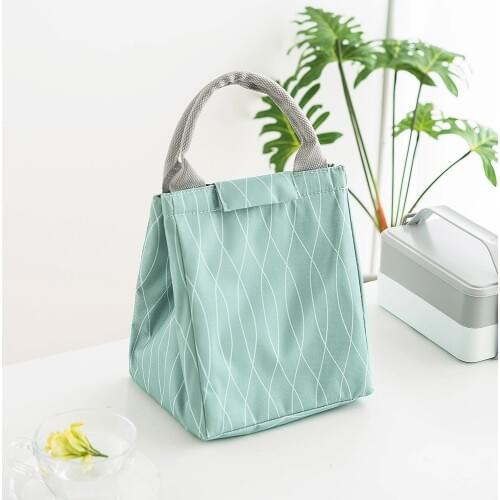 2018 New Portable Thermal Insulation Lunch Bag Cooler Bag Oxford Cloth Travel Picnic Food Lunch Box Tote Bag for Women Man Kids