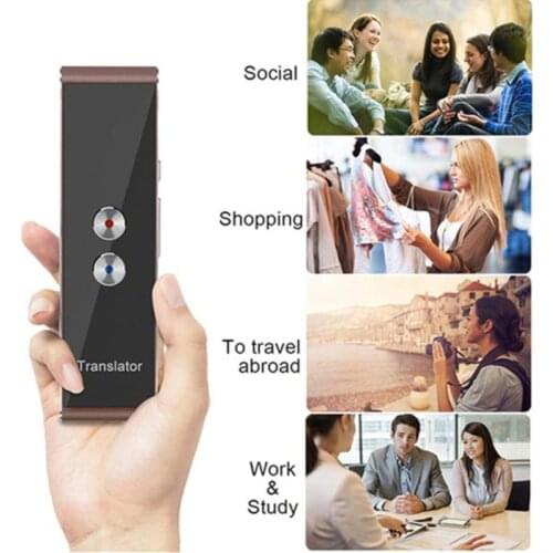 Portable T8 Smart Voice Speech Translator Two-Way Real Time 30 Multi-Language Translation For Learning Travelling Business Meet