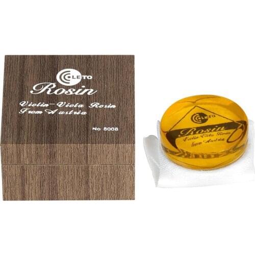 Transparent Yellow Violin Cello Rosin Resin Colophony Low Dust Handmade Rounded with Box for Violin Viola Cello Bowed String