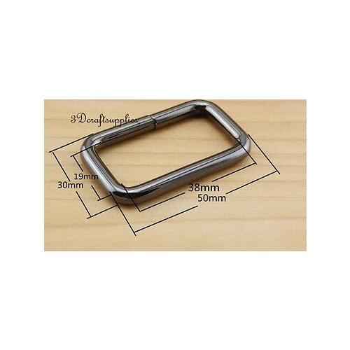 Rectangle Rings webbing Belt buckle gunmetal 38 mm 1 1/2 inch 10pcs U41
