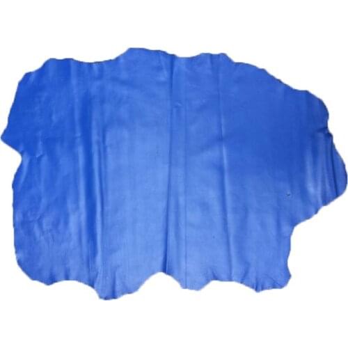 Blue Genuine sheep skin leather for handbag material