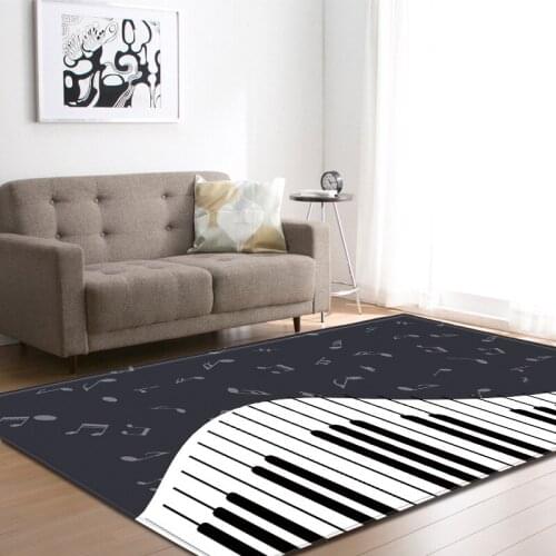 Modern Piano 3D Printed Carpets Kids Bedroom Cartoon Game Carpet Mat kid Play Room Floor Soft Large Rugs Rectangle Washable Rug