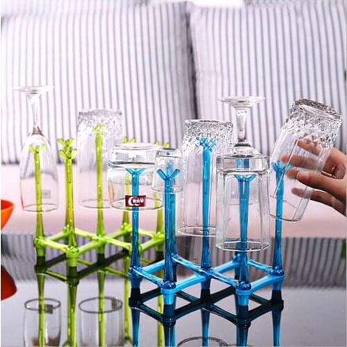 Glass Bottle Rack Hanging Baby Cup Holder Bar Goblet Stemware Storage Racks Shelf Hanger Kitchen Organizer