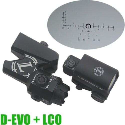 Tactical LEUP Dual-Enhanced Optical Sight D-EVO CMR-W-Reticle Rifle Scope with LCO Red Dot Reflex Sight Holographic Sight