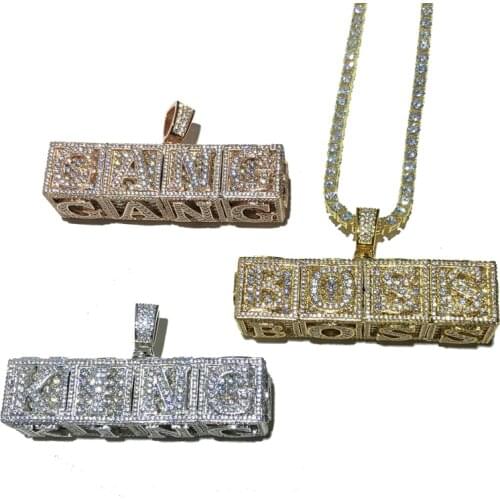 Custom heavy mens necklace, iced zircon jewelry