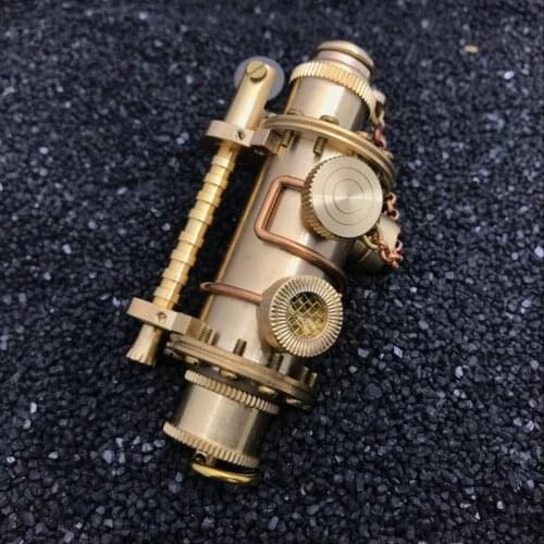 Vintage Brass Steam Punk Kerosene Lighter Retro Nostalgic Collection Oil lighter Cigarette Lighter Mechanic Gadgets For Men Gift