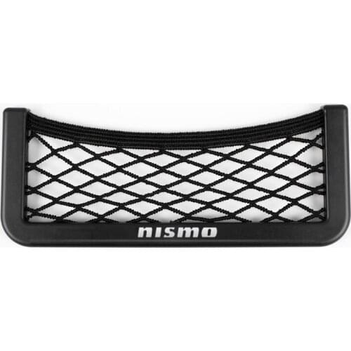 1pcs Car Seat Side Back Storage Net Bag Phone Holder Pocket Organizer for Nissan Nismo X-trail Almera Qashqai Tiida Accessories