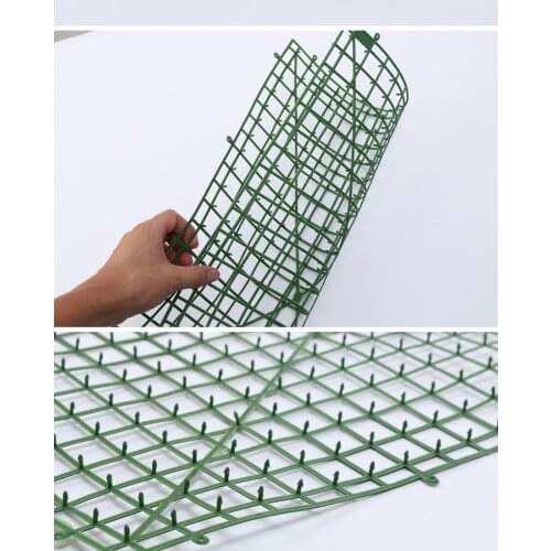 10pc/lot 40*60cm 195 Head Plastic Flowers Mat Grid Hybrid Flower Wall Panel Wedding DIY Floral Wall Decoration Backdrop Frame