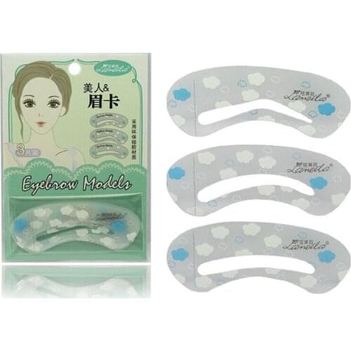 3pcs/set Eye-brow Stencil Styles Brow Painted Eyebrow Pencil Stencils Model Template Stencil for Eye Eyebrow
