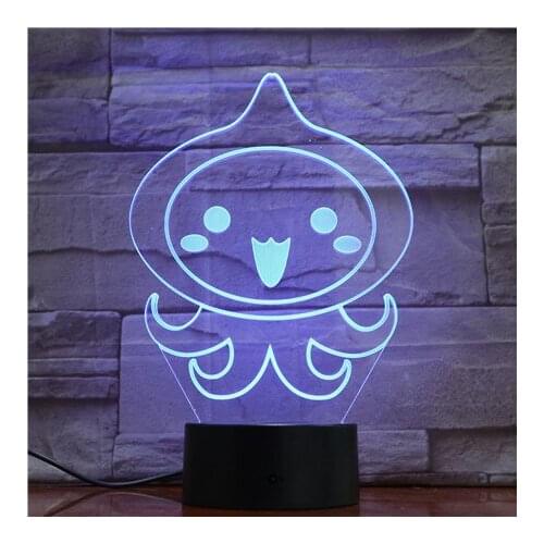 3D USB Led Visual Creative NightLight Fashion Sleeping Night Light Table Lamp Octopus Jellyfish Lamp Decor Lampara Light Fixture