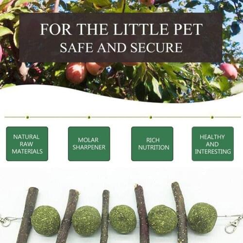 80%HOTTeeth Cleaning Molar Snacks Chew Stick Grass Ball Toy for Rabbit Hamster Rat