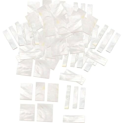 90 Pieces White Shell Blank DIY For Guitar Banjo Mandolin Accs Supplies