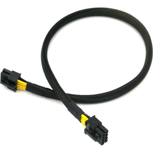 Angitu Whole Sleeved CPU 8Pin to MotherBoard CPU 10Pin Power Adapter Cable-50cm