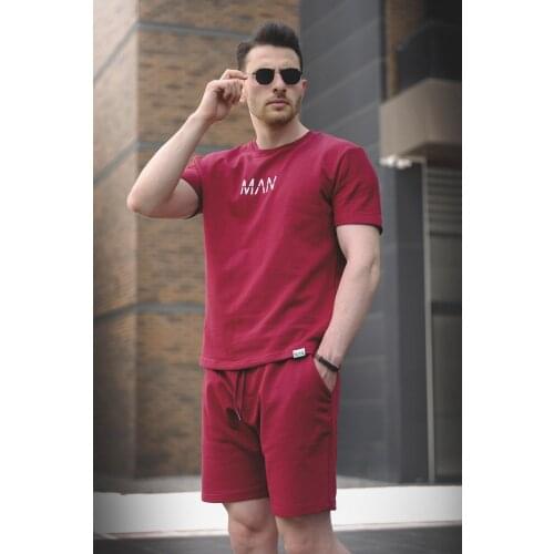 Brice Man Flat Embroidery Embroidered Slim Fit Shorts Tshirt Suit