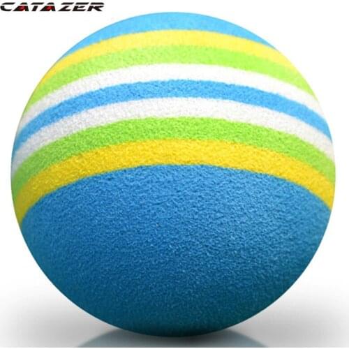 Catazer Indoor Golf Swing Training Soft Sponge Balls Blue Red 42.6mm Hardness 75 Golf Game Golf Supplies Accessory Golf Ball