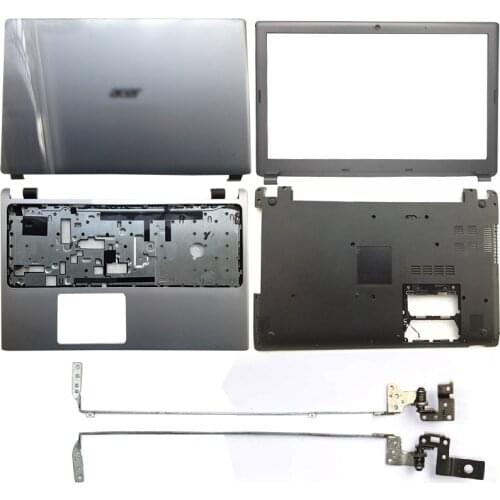 NEW For Acer Aspire V5-571 V5-531 V5-571G V5-531G Laptop LCD Back Cover/Front Bezel/Hinges/Palmrest/Bottom Case Silver