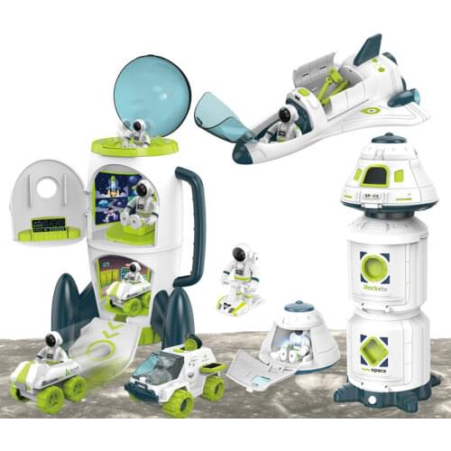 Childrens educational acoustic optical axis toys aerospace model space shuttle space station rocket aviation series toys