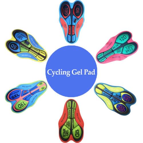 Men Women Cycling Shorts Cushion 5D 9D 12D 19D 20D Gel Pad Breathable Bicycle Short Pads Bike Clothing Cushion MTB Cushions