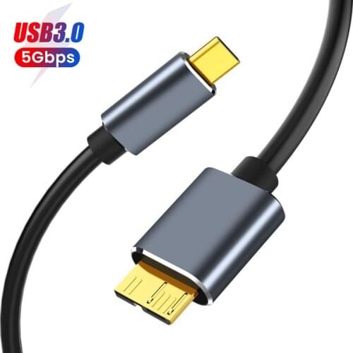 Micro B USB C 3.0 Type-C To Micro B USB 3.0 Cable 5Gbps External Hard Drive Disk HDD Cable For Samsung S5 HDD Data Wire Cable