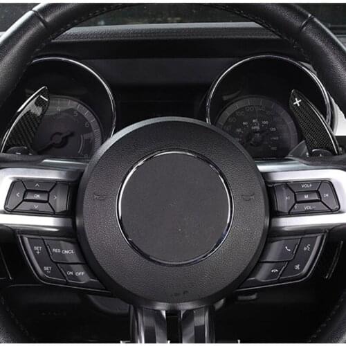 Carbon fiber steering wheel shift paddles For 15-20 Ford Mustang Car Interior modification Accessories